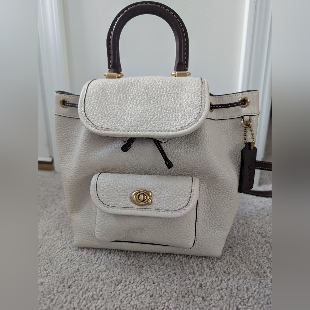 Coach Riya 21 Backpack In Colorblock White